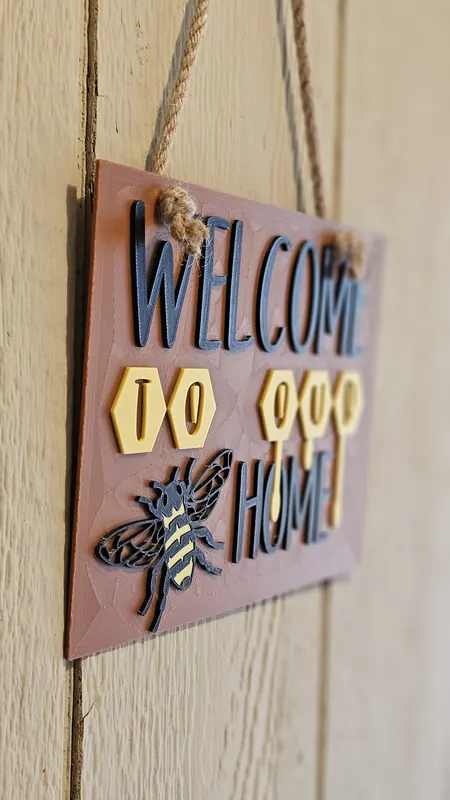 Decorative Craft Sign - 3D printed home decor sign